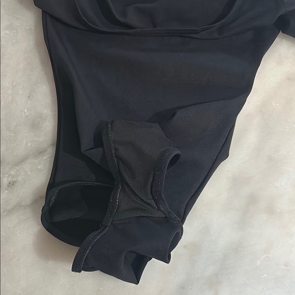 Capezio Black Bodysuit with Scoop Neck and Cap Sleeves - Picture 4 of 4